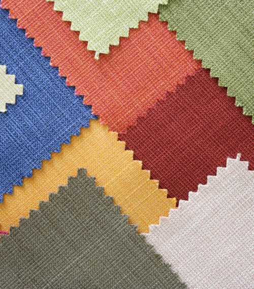 Multi color fabric texture samples